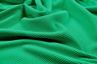 Stretchiger Piqué Stoff - Wiesengrün 