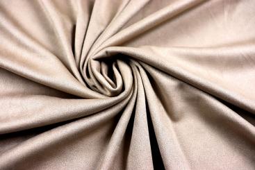 Stretchiges Veloursleder-Imitat - Sand 