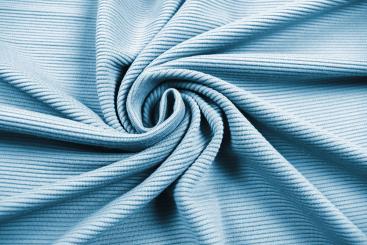 Gerippter Sportjersey in Hellblau 