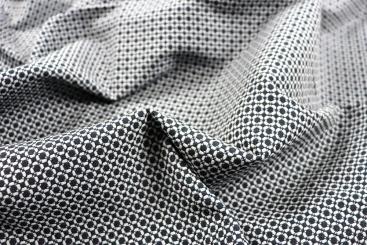 Jacquard aus Baumwoll-Mix mit kleinen Kreisen 