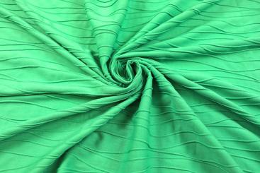 Strukturierter Jersey mit Wellenmuster - Grün 