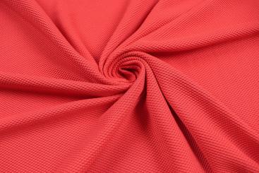 Stretchiger Piqué-Stoff in Rot 