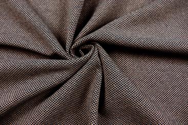 Elastischer Hosenstoff mit braunen Punkten 