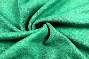 Glatter Strickjersey in Grün Melange 