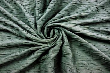 Strukturierter Jersey mit Wellenmuster - Army 