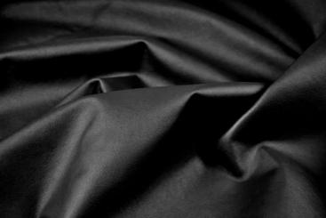 Echtleder-Haut Utah - Mindestgröße 4 qm - Schwarz glatt 