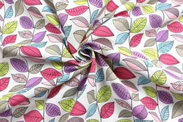 Dekostoff Baumwolle - Bunte Blätter 