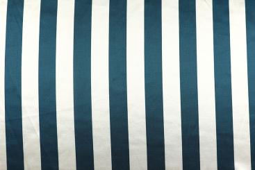 Satin - Midnight Stripes - Weiß/Nachtblau 