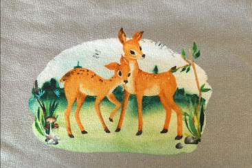 Jersey-Stoff - Rehe 