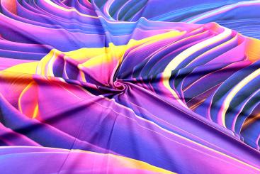 Jersey Stoff mit futuristischem 3D Design 