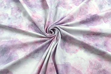 Jersey Stoff in wolkigen Pastelltönen 