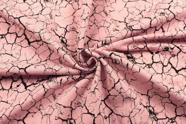 Sweat-Stoff mit rosa Marmor Print 