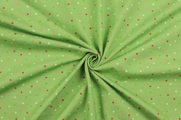 Jersey-Stoff - Green Dots 