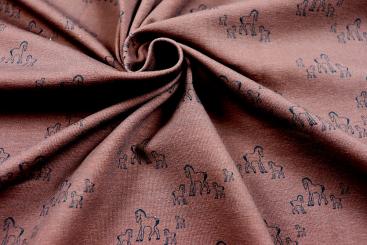 Jersey Stoff mit kleinen Pferden 