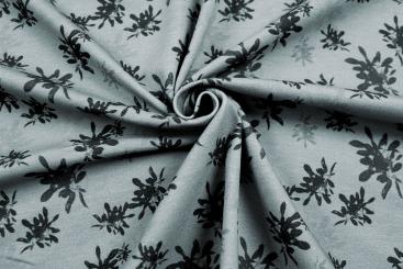 Jersey Stoff mit nostalgischem Design 