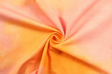 Jersey-Stoff - Farbverlauf - Apricot/Rosa 