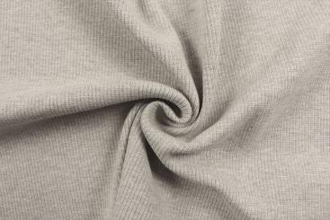 Feinrippjersey - Taupe Melange 