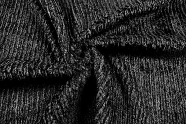 Rippenfell in Schwarz 