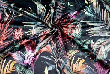 Möbel-Samt mit tropischem Digitaldruck 
