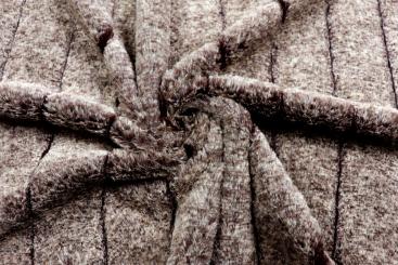 Pelzimitat mit melierter Streifenoptik 