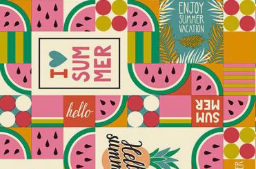 Wachstuchstoff - Retro Pop 