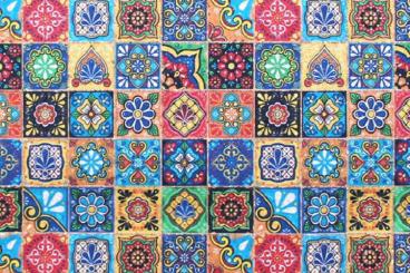 Kork-Stoff Digitaldruck - Oriental Squares 