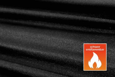 Super-Stretch - B1 schwer entflammbar - 300 cm - Schwarz 