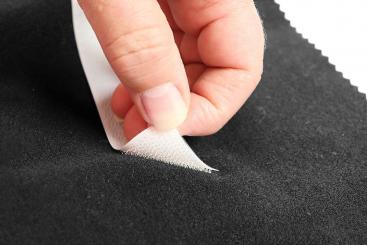 Klett-Velours - B1 - 160 cm - Schwarz 