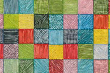 Korkstoff Digitalprint - Bunte Quadrate 