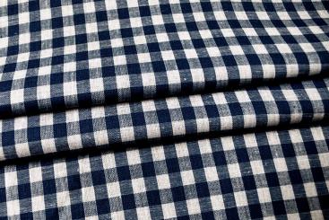 Vichy-Karo aus reiner Baumwolle - Dunkelblau 