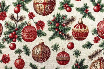 Glitzer Gobelin - Weihnachtskugeln 