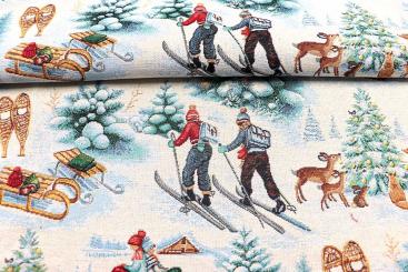 Gobelin-Stoff - Winterabenteuer 