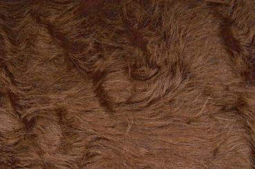 Langhaarfell 40 mm hoch - Uni Braun