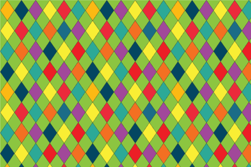 Colourful Diamonds - Satin-Stoff 