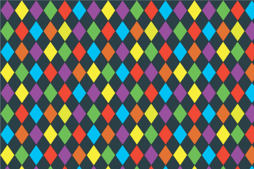 Colourful Diamonds - Satin-Stoff Grau
