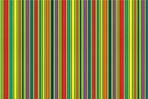 Satin Stoff - Colourful Lines 