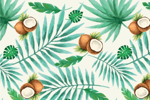 Outdoorstoff - Coconuts - Weiß - 2,0 Meter Weiß