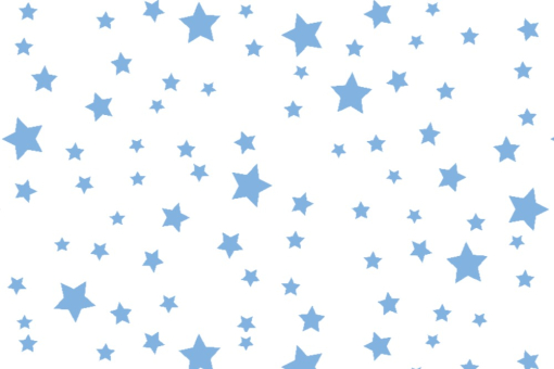 Blackout-Stoff - Sternenhimmel Weiß/Hellblau
