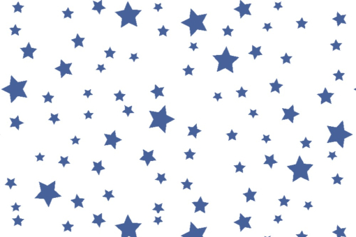 Blackout-Stoff - Sternenhimmel Weiß/Royalblau