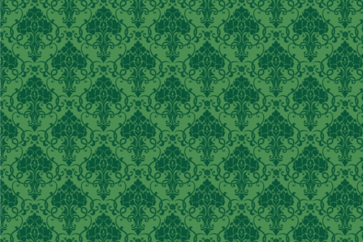 Blackout-Stoff - Barock - Elegance-Ornament Grün/Dunkelgrün