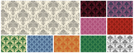 Blackout-Stoff - Barock - Elegance-Ornament 