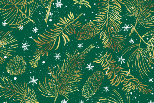 Pannesamt - Winterflair Tannengrün