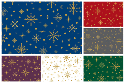 Satinstoff - Snow Stars 