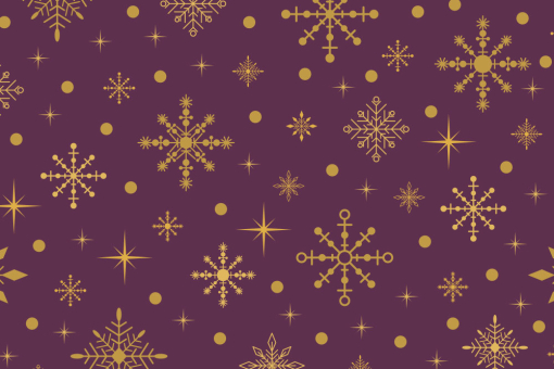 Satinstoff - Snow Stars Lila