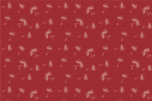 Polarfleece Stoff - Löwenzahn Samen Rot/Rosa