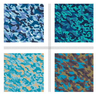 Sea Camouflage - Baumwollstoff Delta 