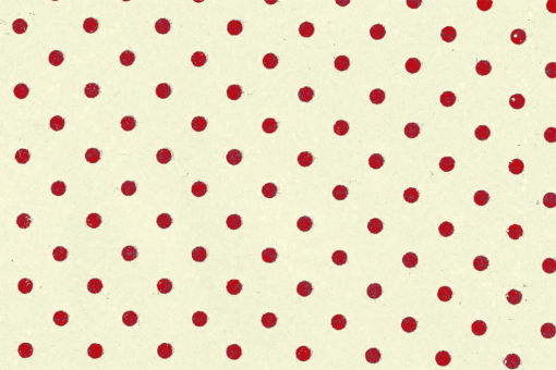 Filz-Stoff - Kleine Punkte Creme/Rot