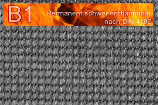 Beschattungsgewebe schwer entflammbar - 300 cm Grau