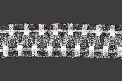 Smokband - 2-fach Stoffzuschlag - transparent - 50 mm 