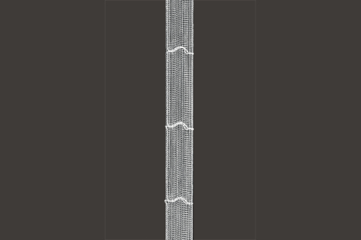 Raffrolloband Universal zum Nähen - 18 mm - transparent 